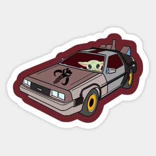 Man-DeLorean D.A.T. Sticker